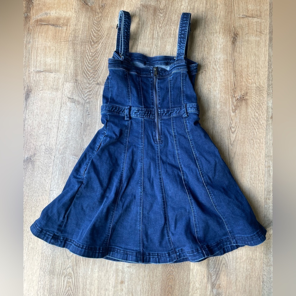 Free People Corset Denim Mini Dress | Retro 90s Y2K Vibes XS - Picture 4 of 6